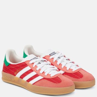 Billigdesigner Adidas Gazelledoor Turnschuhe mit Wildlederbesatz rot