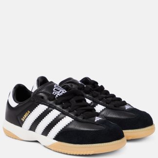 Billigdesigner Adidas Samba Millenium Leder Turnschuhe schwarz