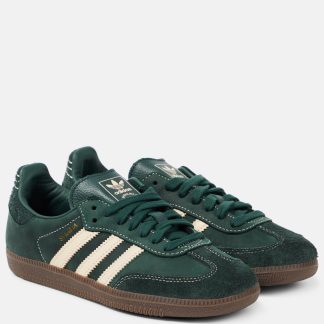 Billigdesigner Adidas Samba OG Leder Turnschuhe grün