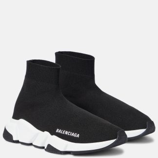 Billigdesigner Balenciaga Speed Turnschuhe schwarz