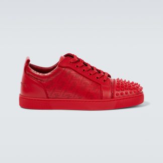 Billigdesigner Christian Louboutin Louis Junior Spikes Turnschuhe rot