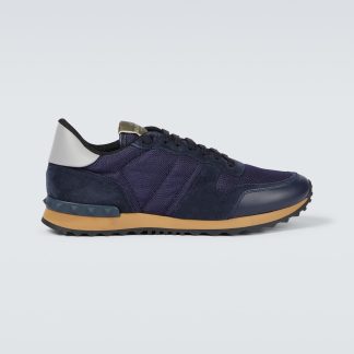 Billigdesigner Valentino Garavani Rockrunner Turnschuhe blau