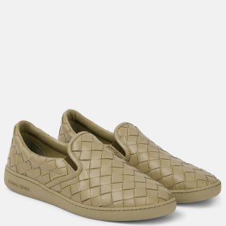 Designer kaufen Bottega Veneta Sawyer Leder-Slipper in Beige