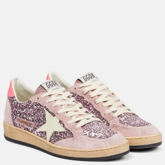 Designer kaufen Golden Goose Ball Star Glitzer Wildleder Turnschuhe mehrfarbig