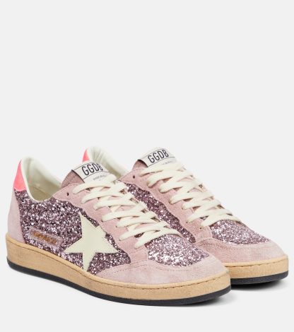 Designer kaufen Golden Goose Ball Star Glitzer Wildleder Turnschuhe mehrfarbig