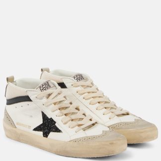 Designer kaufen Golden Goose Mid Star Leder Turnschuhe weiß