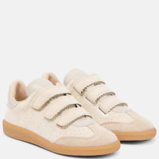 Designer kaufen Isabel Marant Beth Wildleder Turnschuhe beige