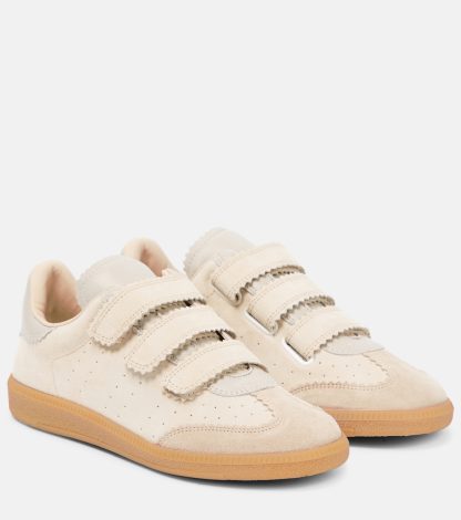 Designer kaufen Isabel Marant Beth Wildleder Turnschuhe beige