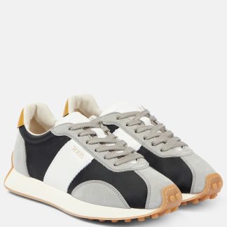 Designer kaufen Tods Runner Leder Turnschuhe grau