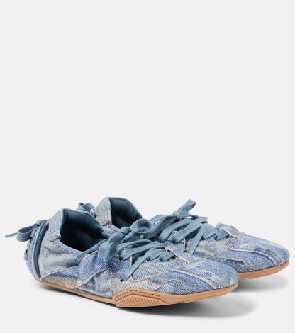 Großhandel Luxus Acne Studios Denim Turnschuhe blau