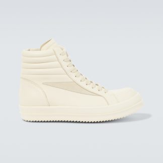 Großhandel Luxus Rick Owens Hi Vintage Leder High-Top Turnschuhe gelb