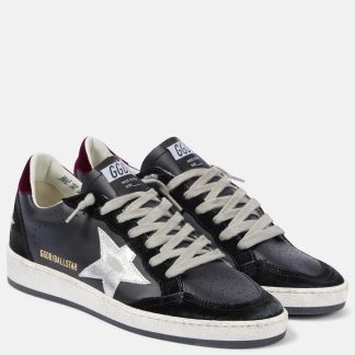 Großhandelsdesigner Golden Goose Ball Star Sneakers aus Leder und Samt schwarz