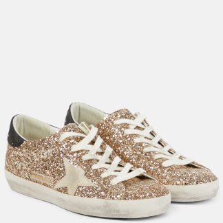 Großhandelsdesigner Golden Goose Superstar Glitzer Turnschuhe gold