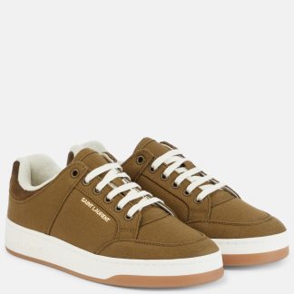 Großhandelsdesigner Saint Laurent SL/61 Gabardine Turnschuhe grün