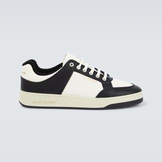 Großhandelsdesigner Saint Laurent SL/61 Low-Top-Sneaker aus Leder weiß