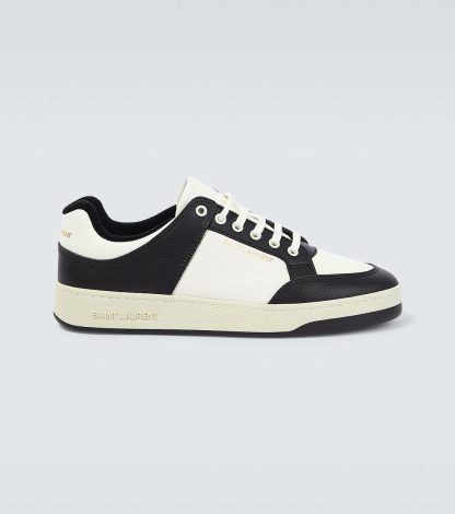 Großhandelsdesigner Saint Laurent SL/61 Low-Top-Sneaker aus Leder weiß