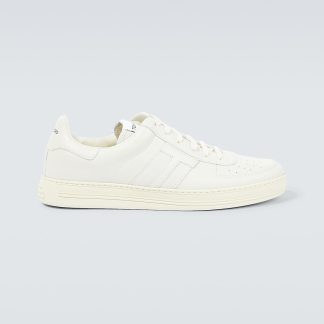 Großhandelsdesigner Tom Ford Radcliffe Leder-Sneakers Neutrale