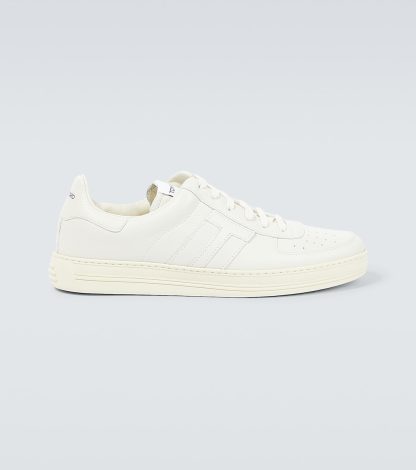 Großhandelsdesigner Tom Ford Radcliffe Leder-Sneakers Neutrale