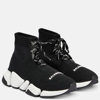 Hochwertiger Designer Balenciaga Speed 2.0 Turnschuhe schwarz