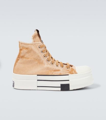 Hochwertiger Designer DRKSHDW by Rick Owens x Converse DBL DRKSTAR Chuck 70 Turnschuhe gelb