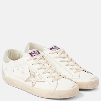 Hochwertiger Designer Golden Goose Super Star Leder Turnschuhe weiß