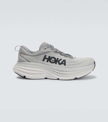 Hochwertiger Designer Hoka One One Bondi 8 Laufschuhe grau