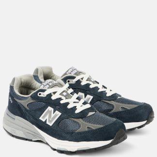 Hochwertiger Designer New Balance Made USA 993 Wildleder Turnschuhe blau