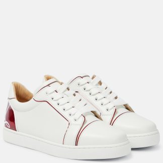 Hochwertiger Luxus Christian Louboutin Vieira Orlato Leder Turnschuhe weiß