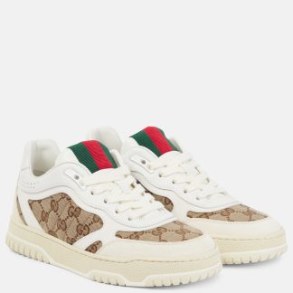 Hochwertiger Luxus Gucci Gucci Re-Web Turnschuhe weiß