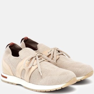 Hochwertiger Luxus Loro Piana 360 Flexy Walk Turnschuhe beige