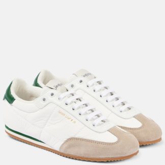 Hochwertiger Luxus Saint Laurent Circle Sneakers mit Wildlederbesatz weiß