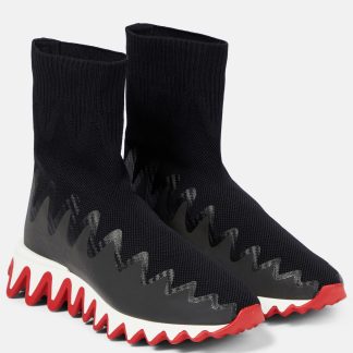 Luxus kaufen Christian Louboutin Sharky Sock Turnschuhe schwarz