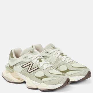 Luxus kaufen New Balance 9060 Leder Turnschuhe beige