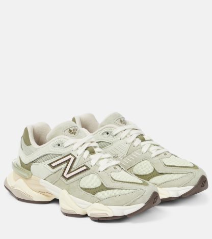 Luxus kaufen New Balance 9060 Leder Turnschuhe beige