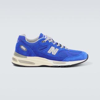 Luxus kaufen New Balance Made UK 991v2 Turnschuhe mit Wildlederbesatz blau