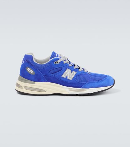 Luxus kaufen New Balance Made UK 991v2 Turnschuhe mit Wildlederbesatz blau