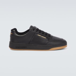 Luxus kaufen Saint Laurent SL/61 Low-Top-Sneaker aus Leder schwarz