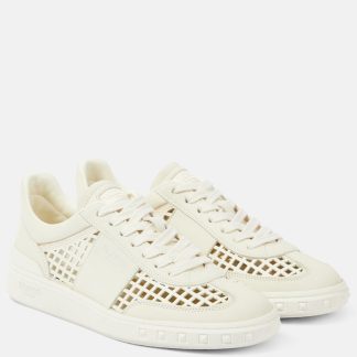 Luxus kaufen Valentino Garavani Upvillage Leder-Sneakers Neutrale