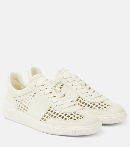 Luxus kaufen Valentino Garavani Upvillage Leder-Sneakers Neutrale