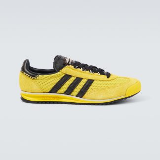 Mode-Luxus Adidas x Wales Bonner SL76 Turnschuhe mit Lederbesatz gelb