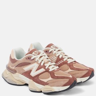 Mode-Luxus New Balance 9060 Turnschuhe mit Wildlederbesatz rosa