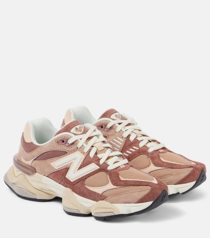 Mode-Luxus New Balance 9060 Turnschuhe mit Wildlederbesatz rosa