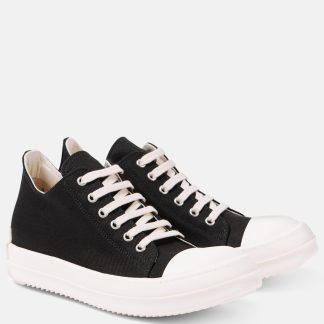 Mode-Luxus Rick Owens DRKSHDW Vintage Denim Sneakers schwarz