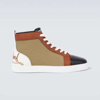 Modedesigner Christian Louboutin Fun Louis Turnschuhe mit Lederbesatz mehrfarbig