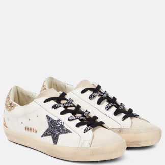 Modedesigner Golden Goose Super-Star Leder Turnschuhe weiß