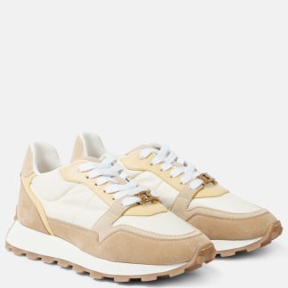 Modedesigner Tods Runner Sneakers mit Wildlederbesatz beige