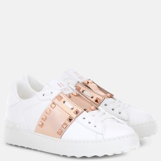 Modedesigner Valentino Garavani Valentino Garavani Rockstud Untitled Leder Turnschuhe weiß