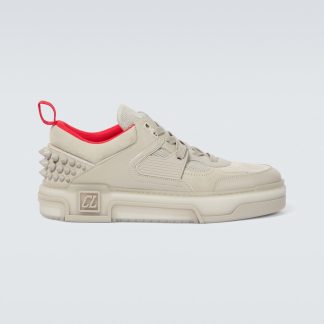 Replik-Designer Christian Louboutin Astroloubi Sneakers aus Leder und Wildleder weiß