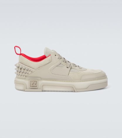 Replik-Designer Christian Louboutin Astroloubi Sneakers aus Leder und Wildleder weiß