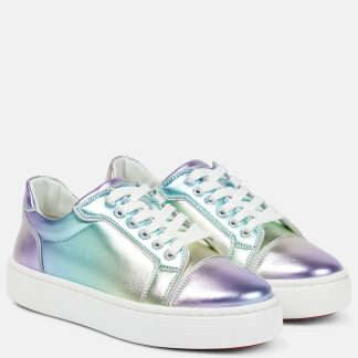 Replik-Designer Christian Louboutin Vieirissima Metallic-Leder-Sneakers Metallic